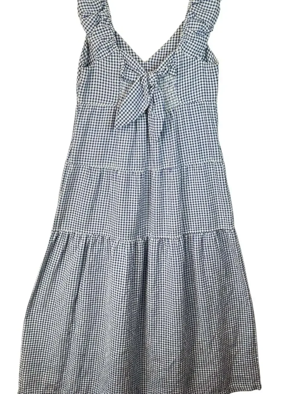 Old Navy Navy White Gingham Tiered Sundress Sleeveless Summer Dress Small